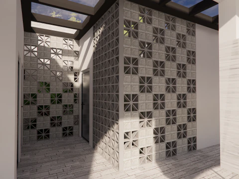 Public Restroom Building -B7 3D Model