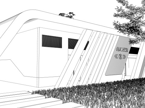 Public Restroom Building -B7 Model 3D