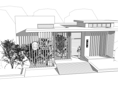 Public Restroom Building -B8 3D मॉडल