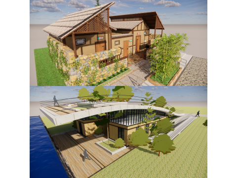 Public Restroom Building -B9 3D Model