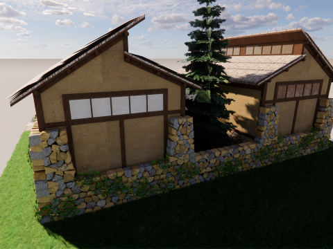 Public Restroom Building -B9 3D Model