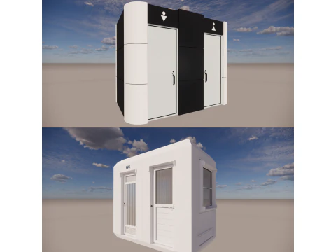 Openbaar toiletgebouw -B10 3D Model
