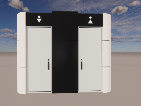Public Restroom Building -B10 Modello 3D