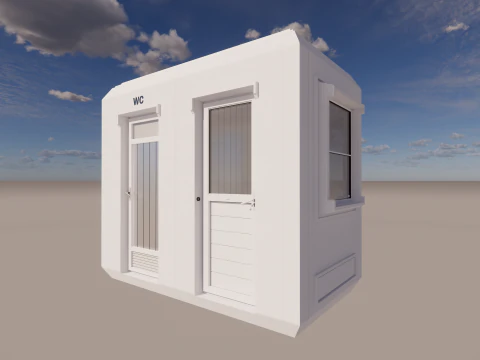 Public Restroom Building -B10 3D Model