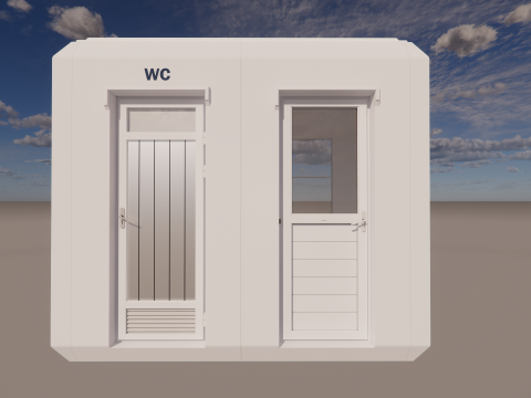 Public Restroom Building -B10 Modello 3D