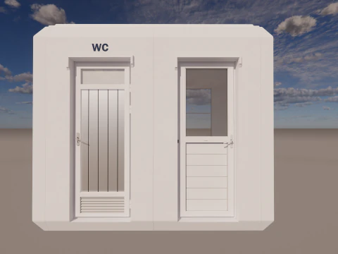Public Restroom Building -B10 3D Model