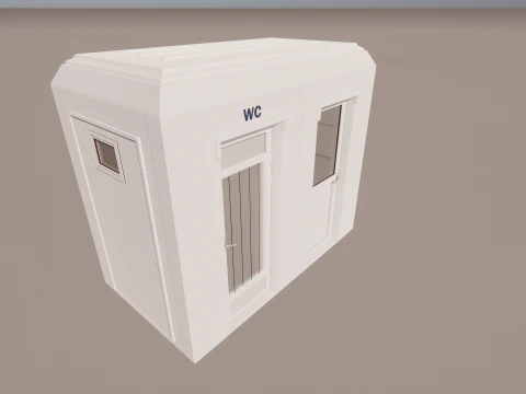 Public Restroom Building -B10 3D Model