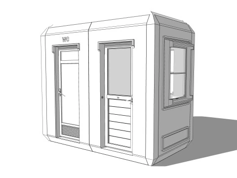 Public Restroom Building -B10 3D Model