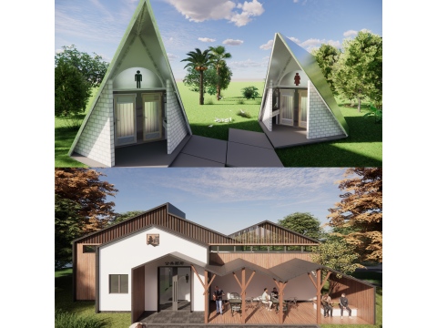 Public Restroom Building -B11 3D Model