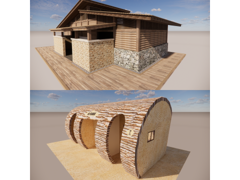Public Restroom Building -B12 3Dモデル