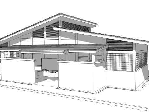 Public Restroom Building -B12 Model 3D