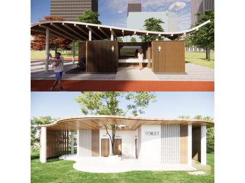 Public Restroom Building -B13 Modelo 3D