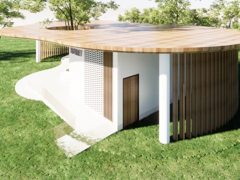 Public Restroom Building -B13 3D Model