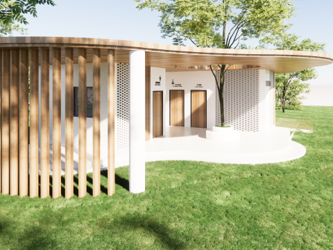 Public Restroom Building -B13 Modelo 3D