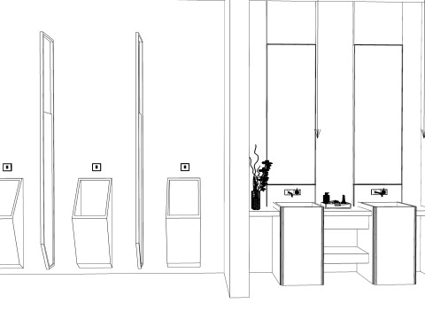 Public Bathroom Interior Scene -B2 3D Модель
