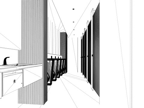 Public Bathroom Interior Scene -B6 3D Model