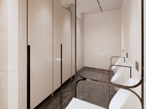 Public Bathroom Interior Scene -B7 Model 3D