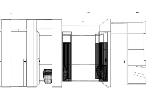 Public Bathroom Interior Scene -B7 3D Model