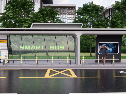 Bus Stop Collections -B1 3D Модель