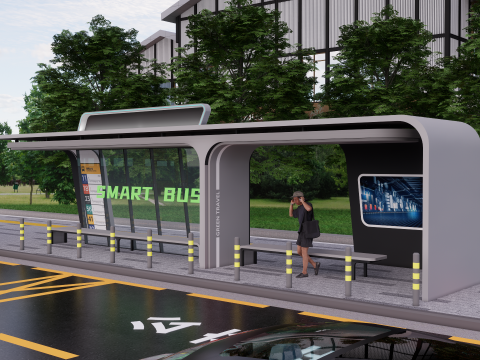 Bus Stop Collections -B1 3D Модель