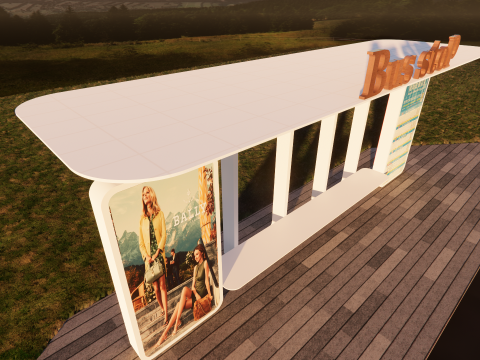 Bus Stop Collections -B1 3D Модель