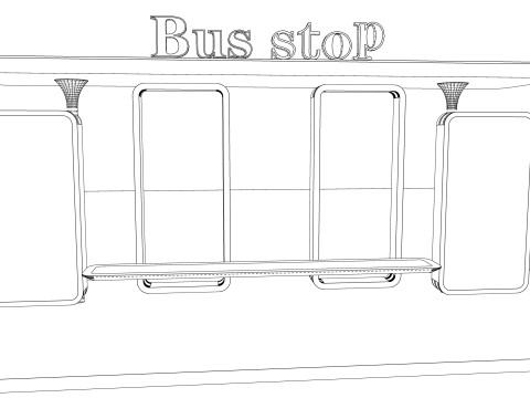 Bus Stop Collections -B1 3D Модель