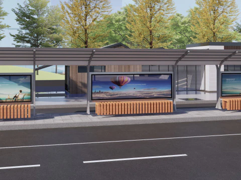 Bus Stop Collections -B2 3D Model
