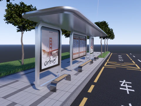 Bus Stop Collections -B2 3D Model