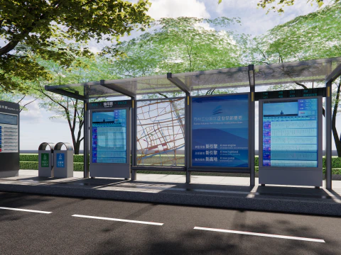 Bus Stop Collections -B3 3D Model