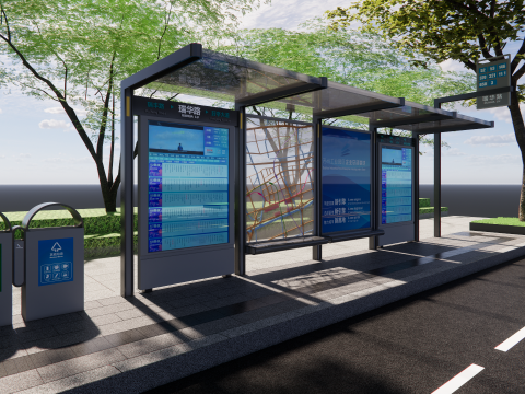 Bus Stop Collections -B3 3D 모델