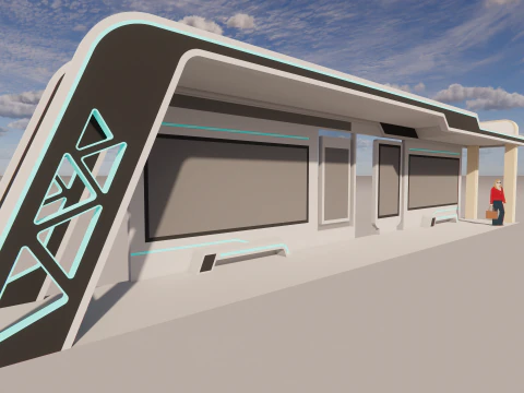 Bus Stop Collections -B3 3D Model