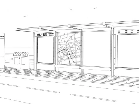 Bus Stop Collections -B3 3D Model