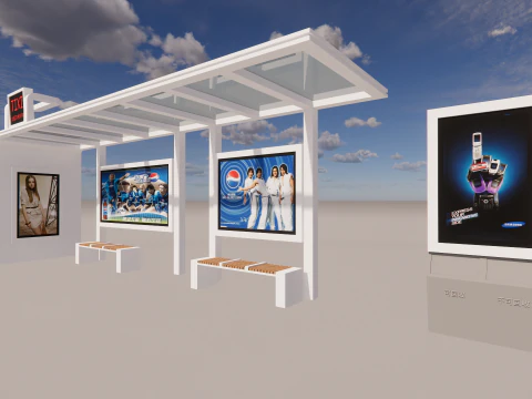 Bus Stop Collections -B4 3D Model