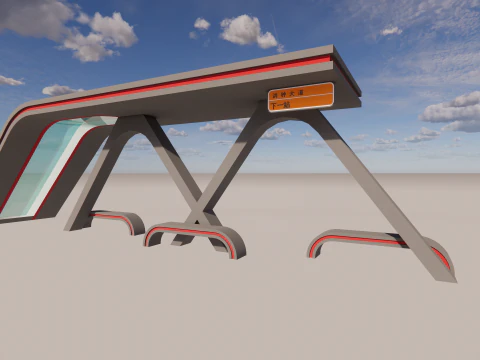 Bus Stop Collections -B4 3D Model