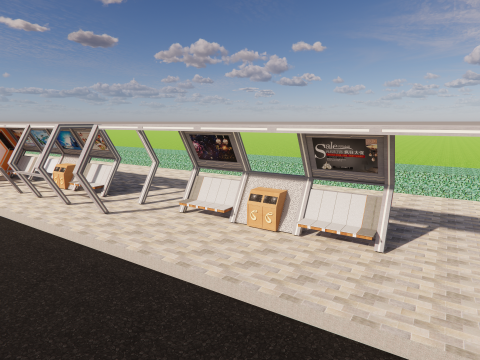 Bus Stop Collections -B5 3D 모델