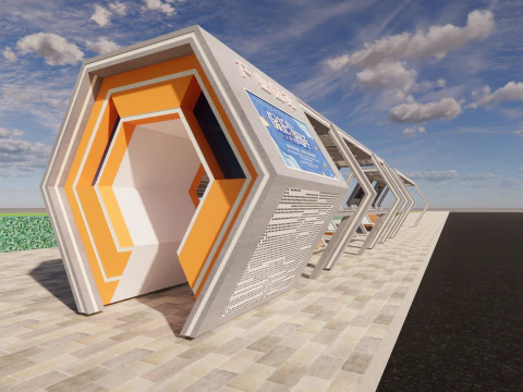 Bus Stop Collections -B5 3D Model