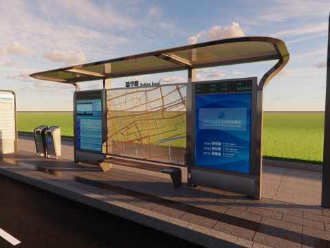 Bus Stop Collections -B7 3D 모델