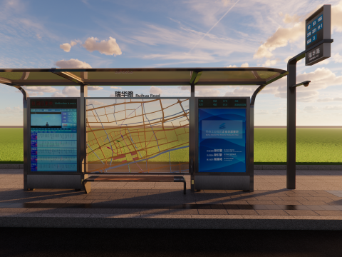 Bus Stop Collections -B7 3D 모델