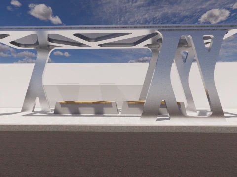 Otob&uuml;s Durağı Koleksiyonları -B7 3D Model