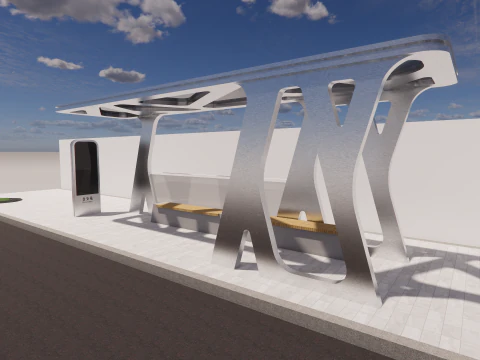 Otob&uuml;s Durağı Koleksiyonları -B7 3D Model