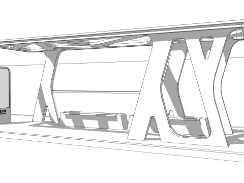 Otob&uuml;s Durağı Koleksiyonları -B7 3D Model