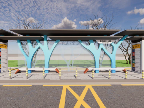 Bus Stop Collections -B8 3D Model