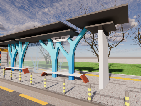 Bus Stop Collections -B8 3D Model