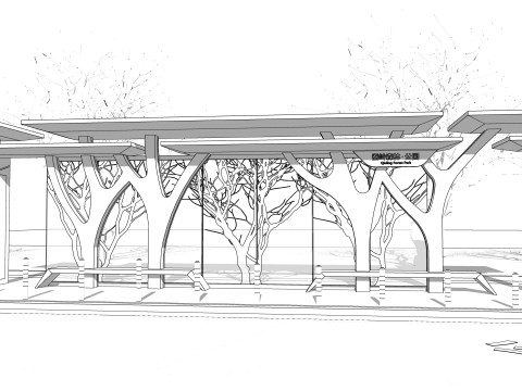 Bus Stop Collections -B8 3D Model