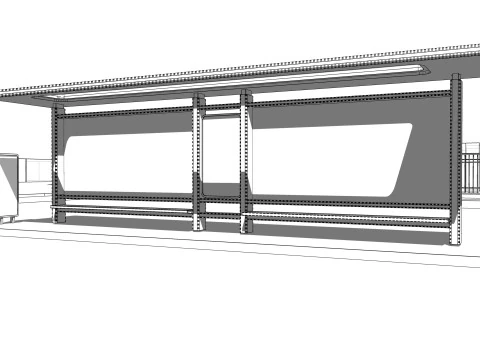 버스 정류장 컬렉션 -B9 3D 모델