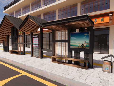 Bus Stop Collections -B11 3D 모델