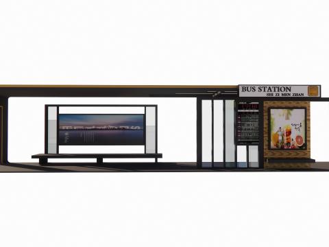Bus Stop Collections -B10 Model 3D