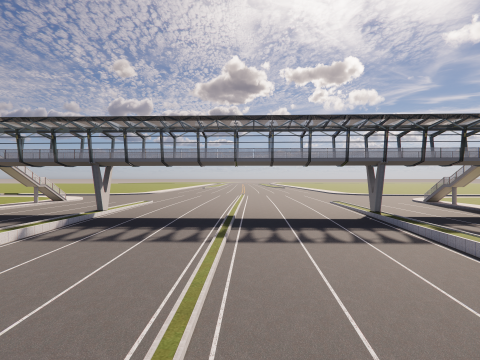 Pedestrian Bridge -A1 3D Modell