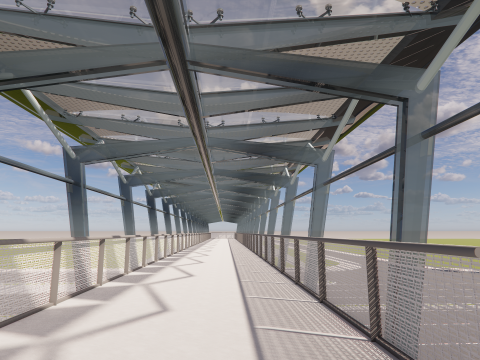 Pedestrian Bridge -A1 3D Modell