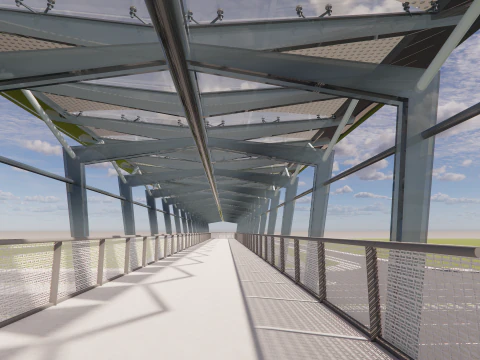 Pedestrian Bridge -A1 3D Model